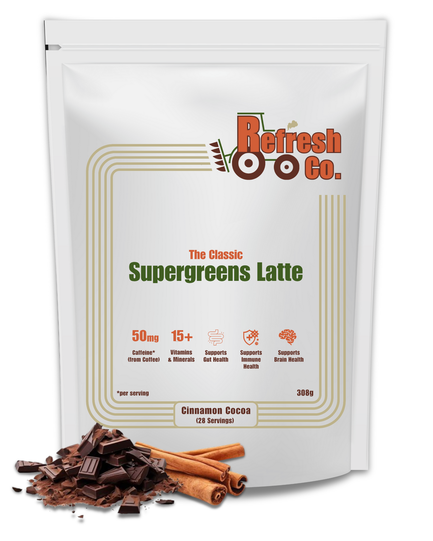 The Classic Supergreens Latte